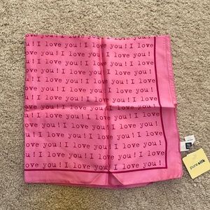 Pink “I love you!” Silk Scarf